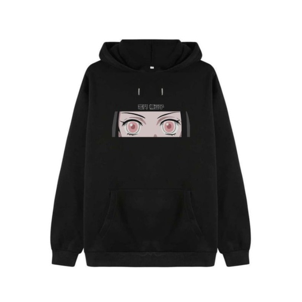 hoodie anime demon slayer nezuko eyes bahan fleece ready S M L XL XXL XXXL XXXXL  anak sampai bigsize