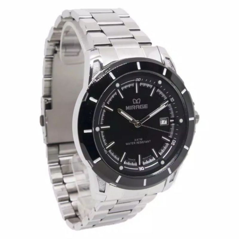 jam tangan pria;MIRAGE M8713BRP-Lsilver~ORIGINAL WATER  RESISTANT~TGL~STAINLEES