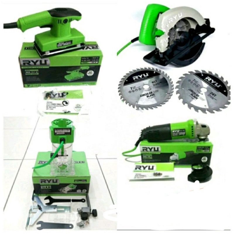 Paket Ryu Sander + Circularsaw + Trimmer + Grenda Ryu