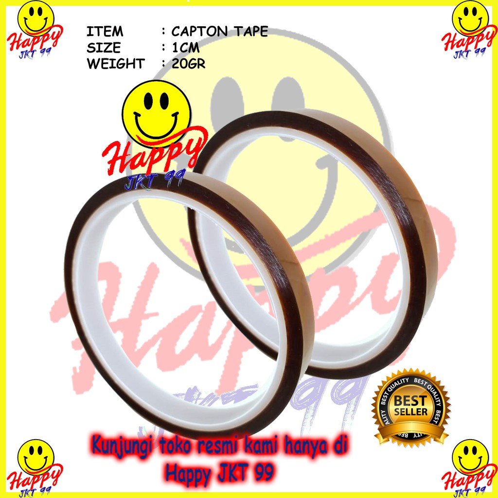 [ HAPPY JKT 99 ] LAKBAN CAPTON TAPE 1CM 1 CM TAHAN ANTI PANAS ORIGINAL