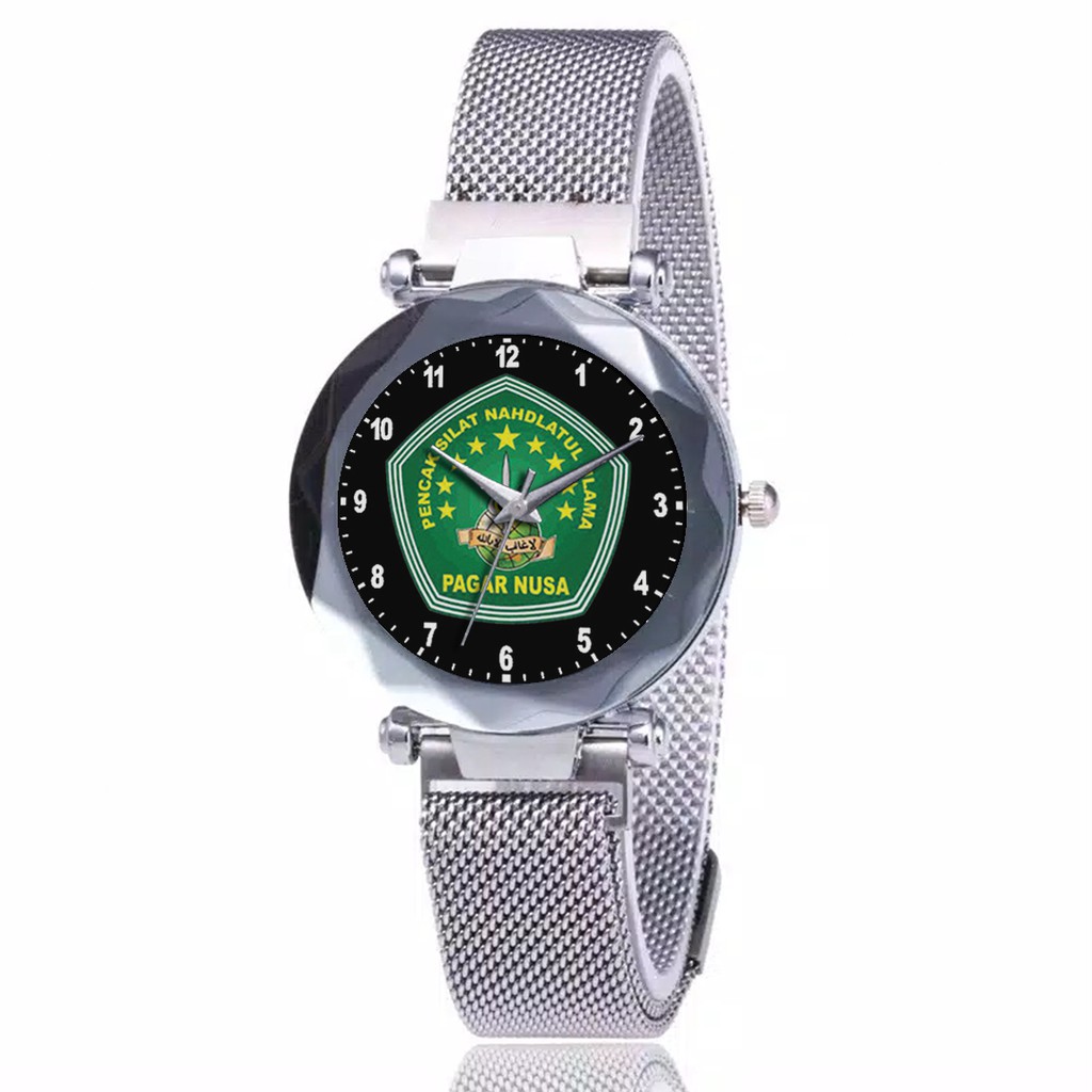 Jam Tangan Wanita Custom - PGNU PAGAR NUSA MOTIF 2 Free Box &amp; Batre Cadangan