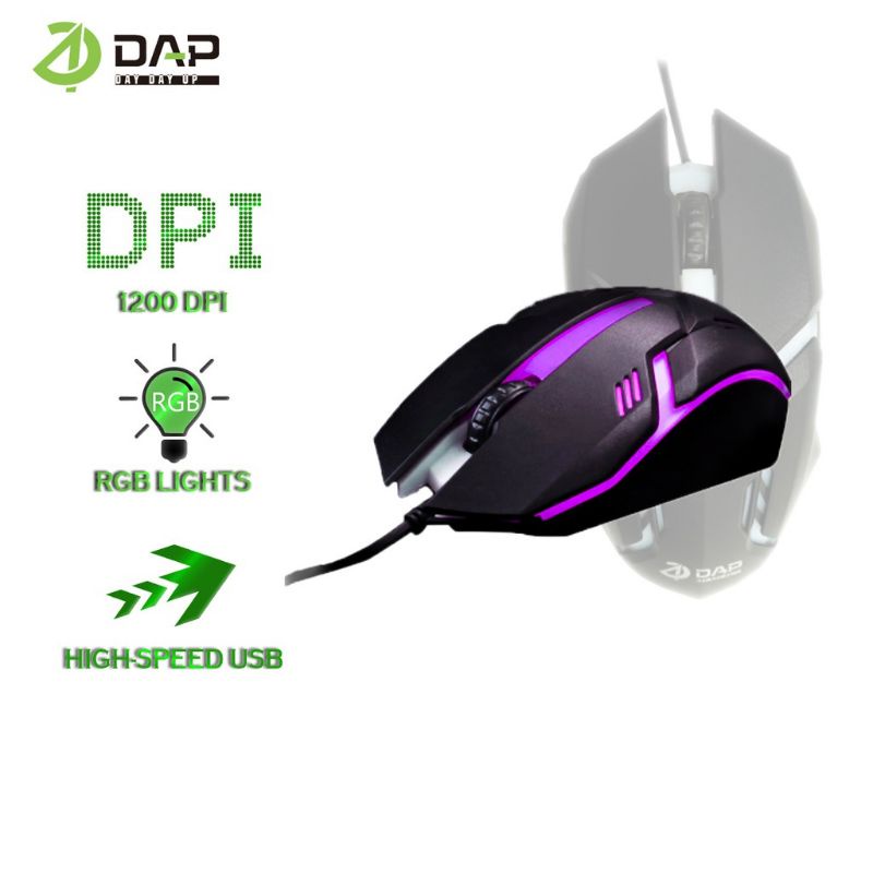 Mouse Kabel Gaming DAP M778 Led Mouse DAP M778 USB Original