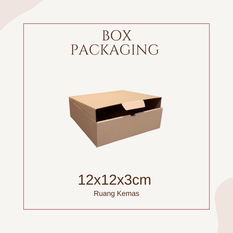 

Box Packaging Kardus 12x12x3,5 Murah Die Cut/ Box Pizza/ Box Hampers/ Box Costum/ Box Olshop Coklat