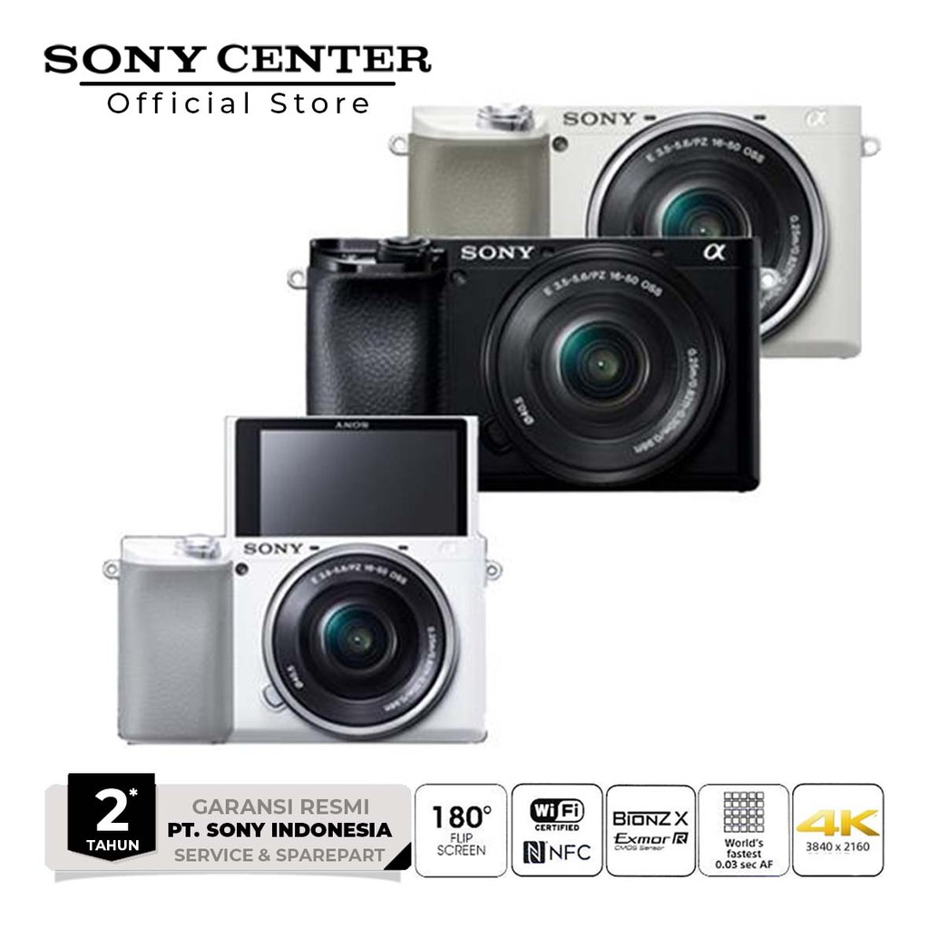 Jual SONY ALPHA A6100 Kit 1650mm LENS / APSC EMount Camera / Sony