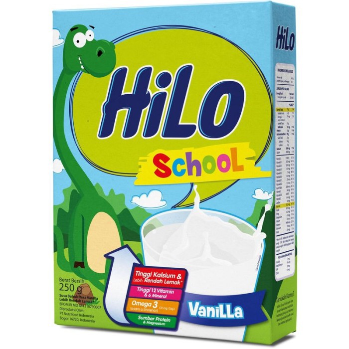 

Hilo School Susu Bubuk Hi-Calcium Vanilla 250G