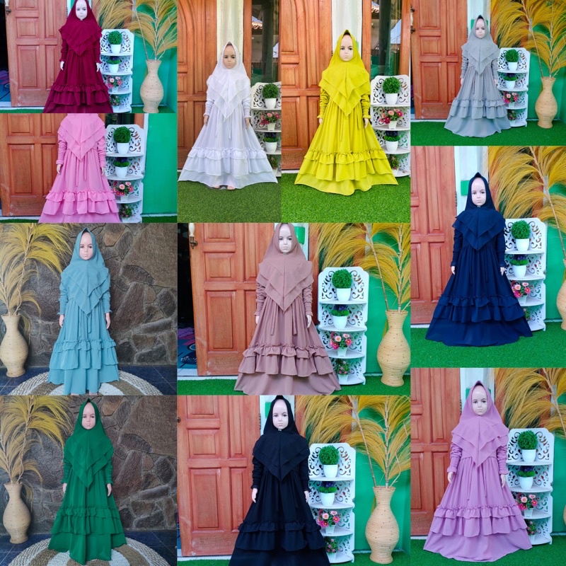 PAKET USAHA Set gamis anak umpak LUSINAN