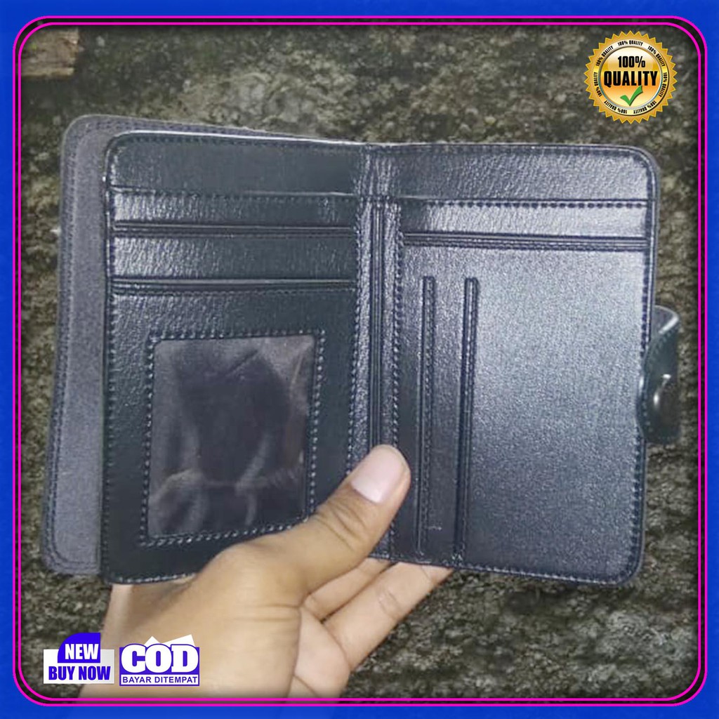 promo !! Dompet cowok 3/4 terbaru Bahan PVC Leather Simple