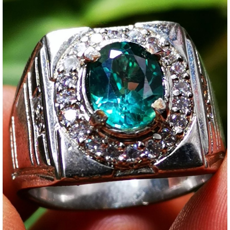Batu permata natural Green topaz asli