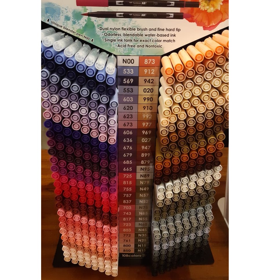 

H7Y TOMBOW Abt Dual Brush Pen 108 Bright Color & Pastel Color [Creativ]