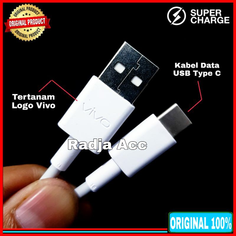 Charger Casan Vivo Super charge Original 100% Fast Charging USB Type C