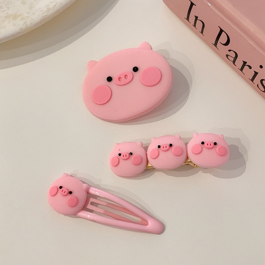 Aksesoris Jepit Rambut Poni Motif Kartun Bahan Akrilik Gaya Korea Untuk Anak Perempuan