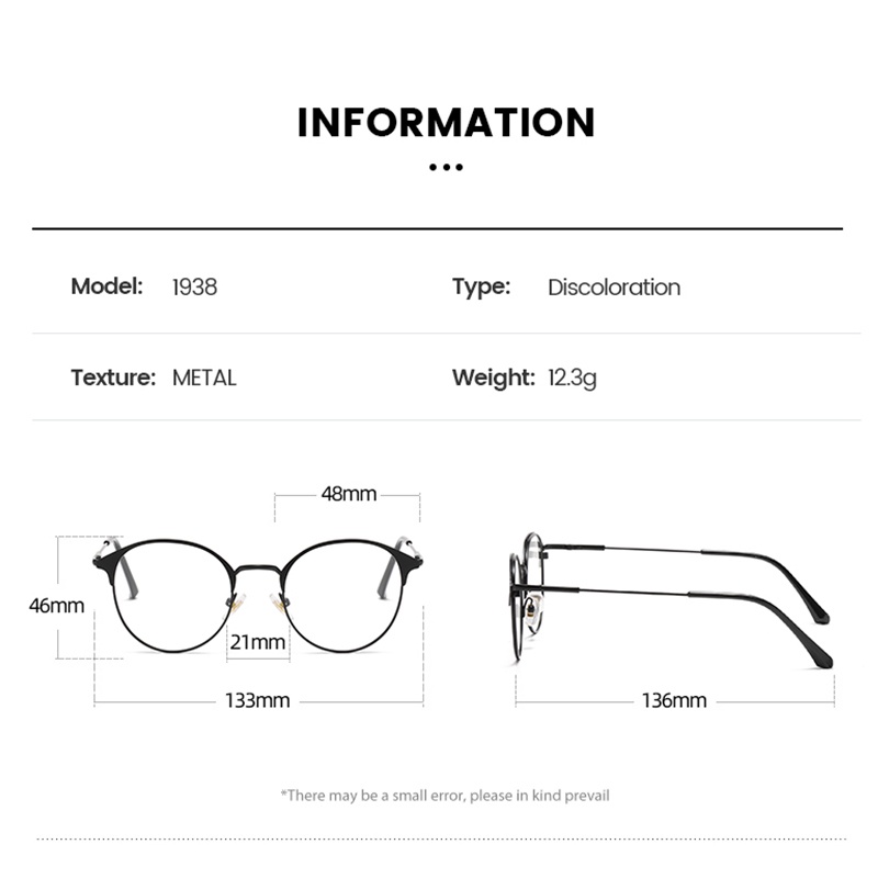 Kacamata Photochromic Anti Radiasi Anti Blue Light Untuk Pria Dan Wanita