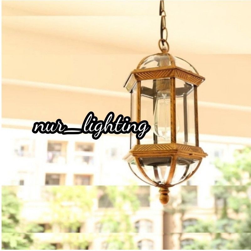 lampu gantung outdoor - lampu gantung teras klasik 1068 H