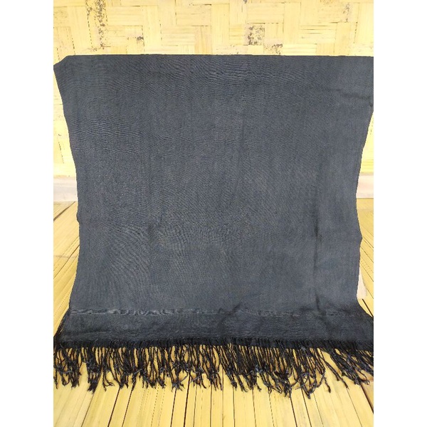 Tenun Baduy syal pasmina Hitam Polos 170x60cm