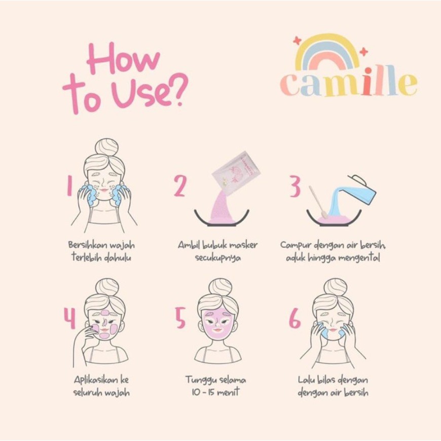 CAMILLE masker wash off body scrub facemist face mist bpom lulur murah original mencerahkan jerawat daki memutihkan beruntusan bruntusan