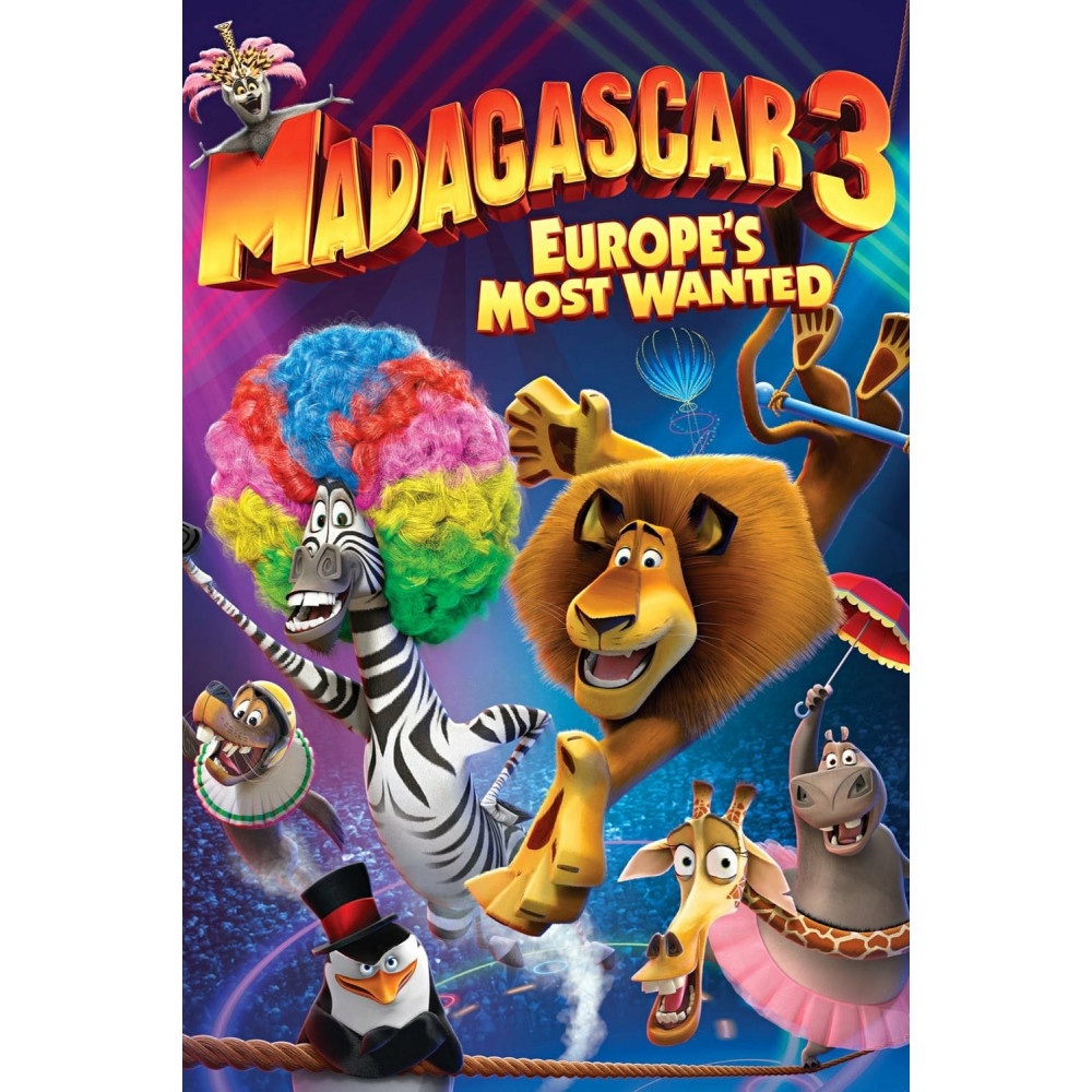 Kaset Animasi DVD: Madagascar 3 - Europe's Most Wanted (2012)