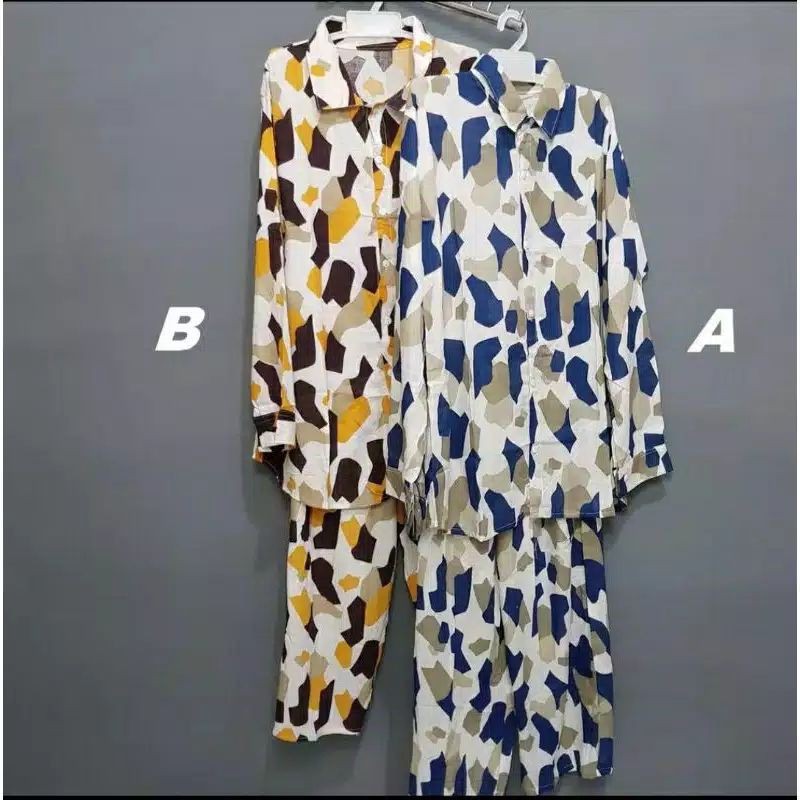 ONE SET RAYON VISCOSE ADEM//ONE SET PAJAMAS//one set rayon limited edition LD 102,muat BB 90~95Kg.