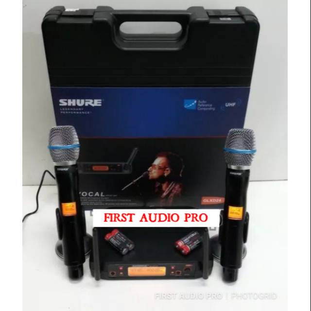 MIC WIRELESS SHURE GLXD24 / GLX D24 / GLXD 24 HANDELD MICROPHONE