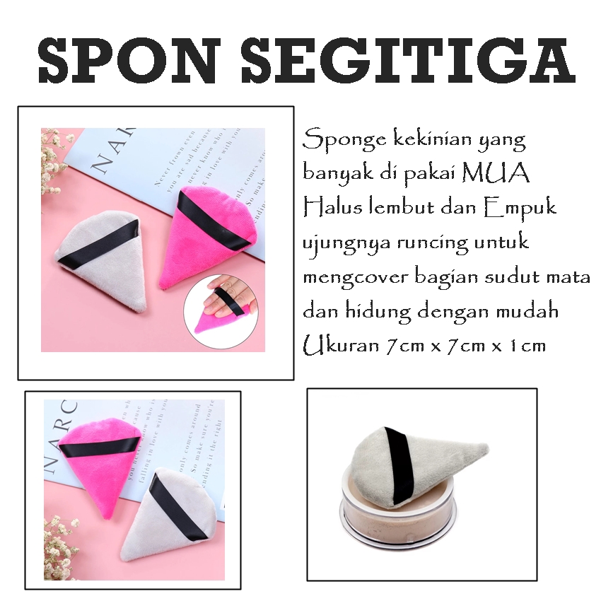 Spon Segitiga Spon Bedak Makeup Puff Tools Lembut (Pizza Puff) F297