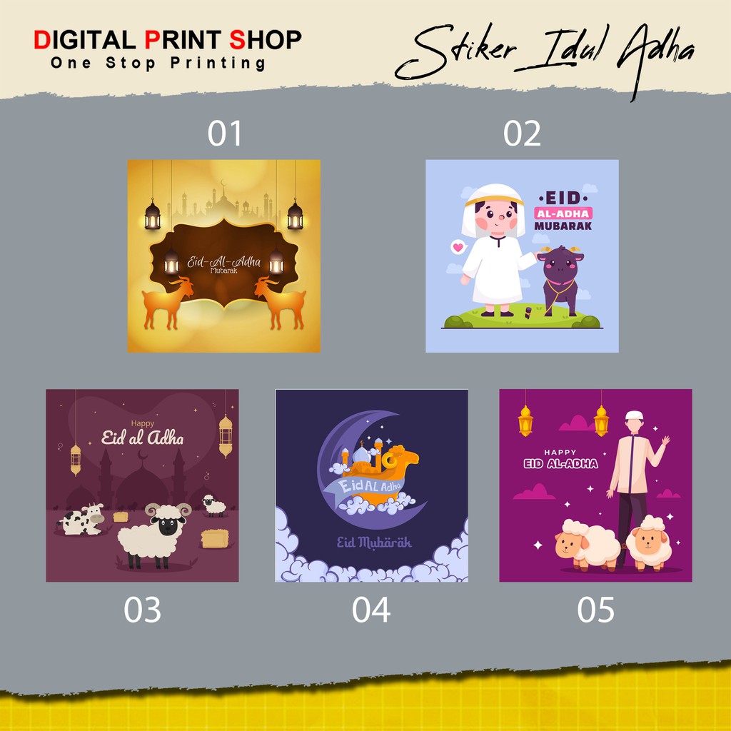 

Stiker Idul Adha Ukuran 6x6 7x7 8x8 atau 9x9cm