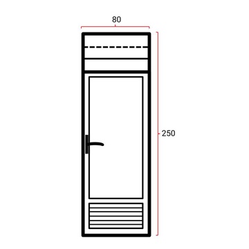 Pintu Kamar Mandi Aluminium 80x250
