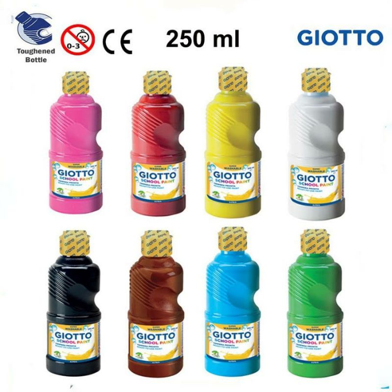 

GIOTTO SCHOOLPAINT WASHABLE FINGER PAINT CAT AIR BISA CUCI 250 ML