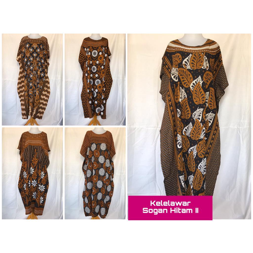 Daster Jumbo Kelelawar Kalong Lowo Batik Radian Solo Bahan Rayon Premium-SOGAN HITAM II