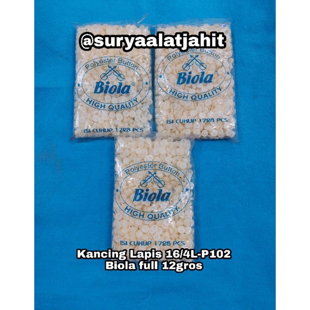 Kancing Lapis 16/4L-P102 Biola full 12gros =rp.61.000/12gros