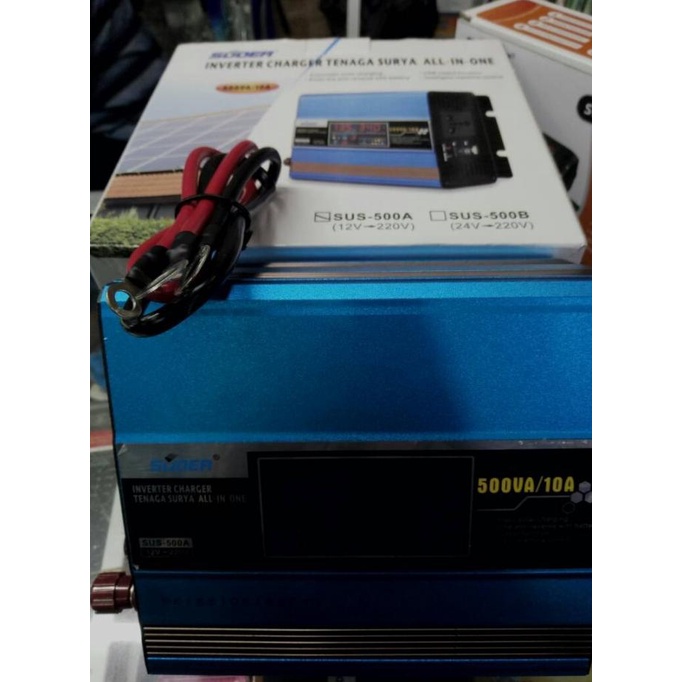 Suoer Power Inverter 500Watt + Solar Controller Charger Sus-500A