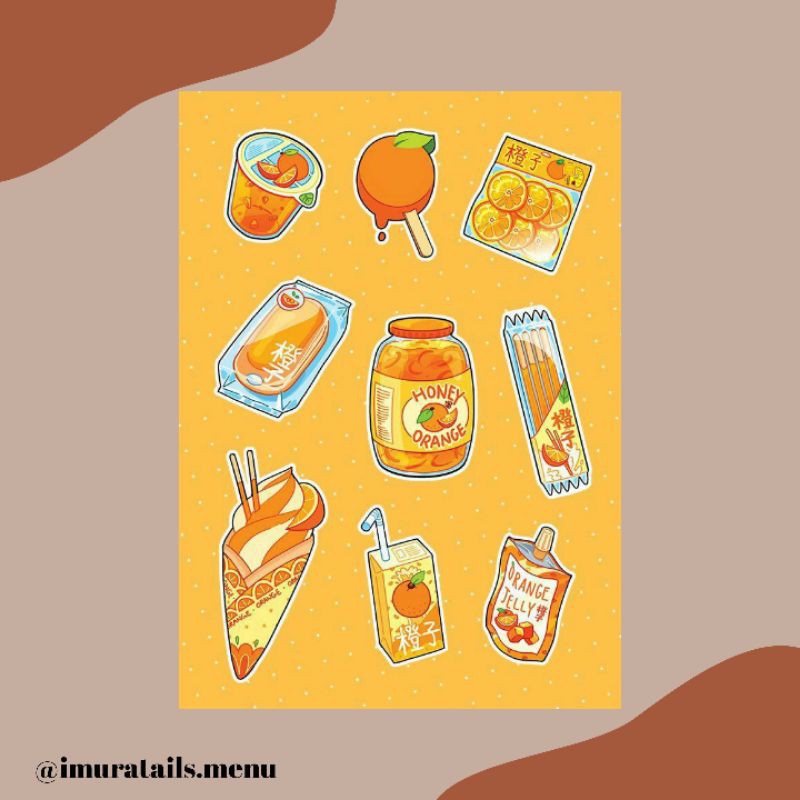 55pcs Sticker Tumblr Food 1