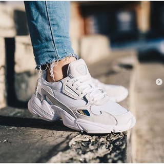 triple white adidas falcon