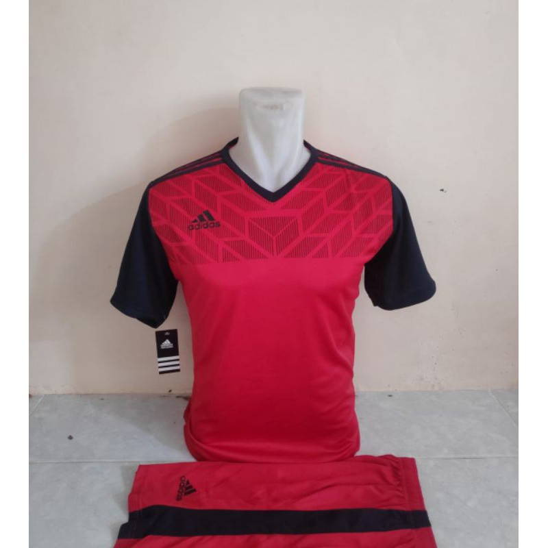 ADIDAS ARS MERAH KOSTUM FUTSAL JERSEY KAOS BAJU BOLA SETELAN STELAN 26sport