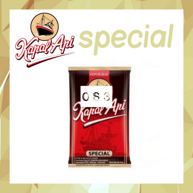 

《OS3》 Kapal Api Special / kopi hitam bubuk kemasan 6,5 gram - KOPI