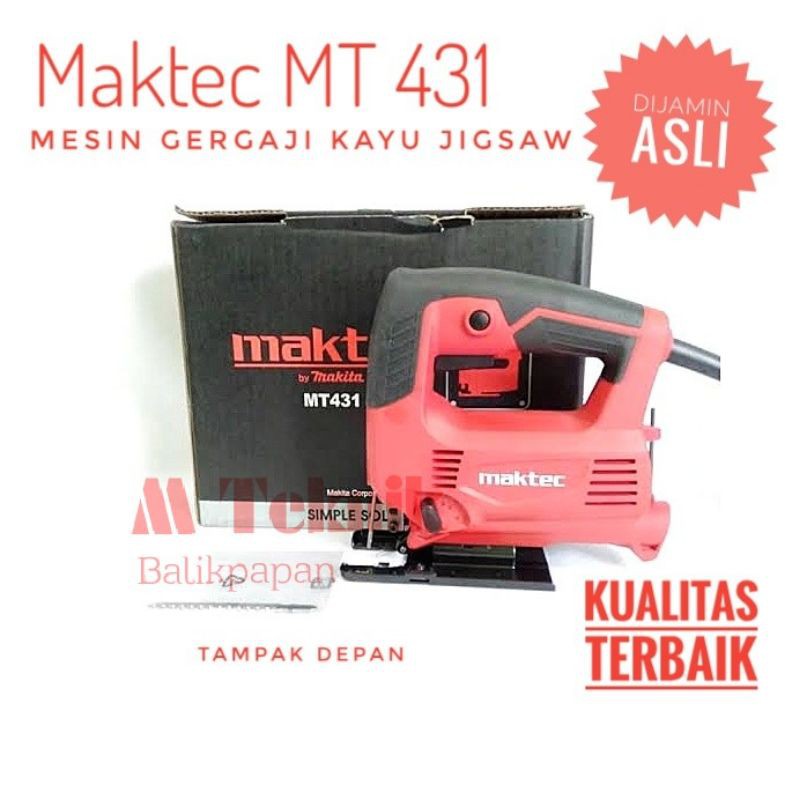 Jigsaw Maktec MT 431 mesin gergaji ukir pola listrik kayu triplek mt431