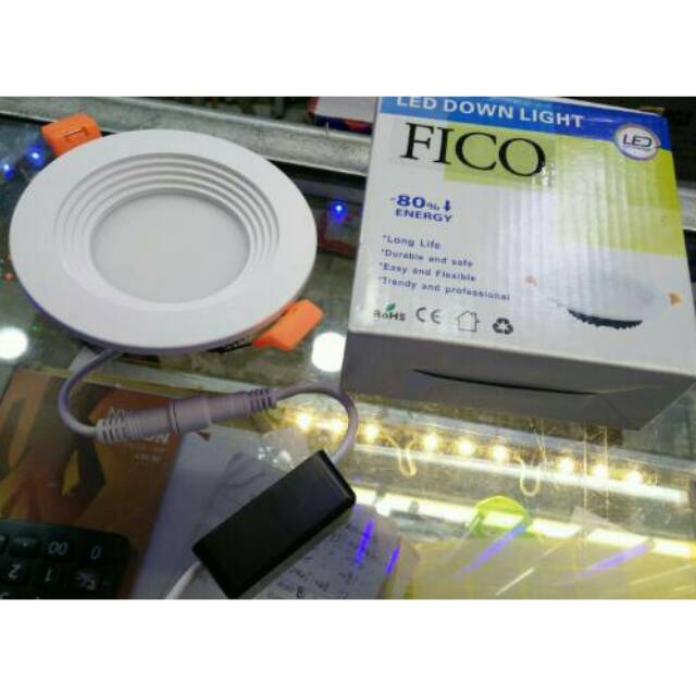 Lampu LED Panel 6W / Downlight 3 WARNA 6 Watt FICO