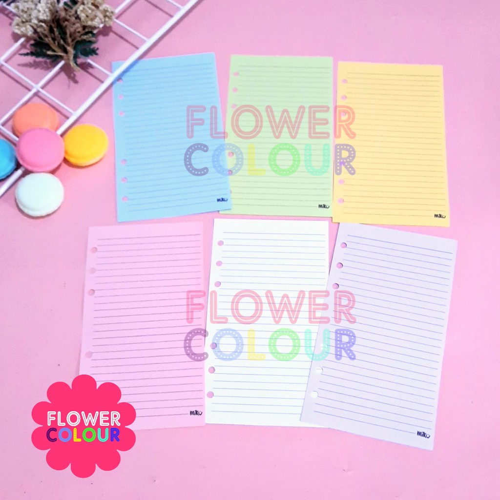 

A6 6RING GARIS - ISI BINDER LOOSE LEAF RAINBOW GARIS