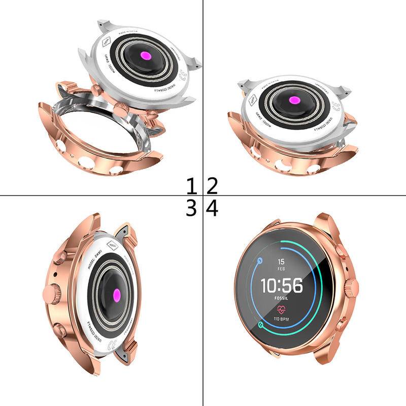 Case Pelindung Layar Smartwatch Fossil Watch Ftw6022 41mm Ftw-6022 Ultra Slim Bahan Tpu Untuk Wanita