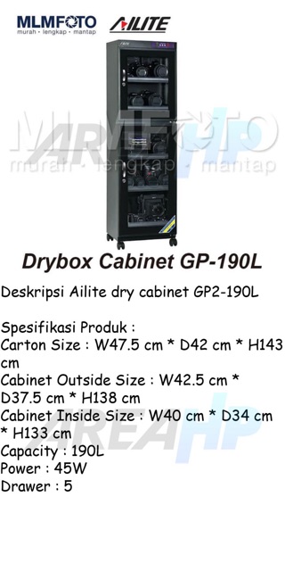 Ailite Dry Box Dry Cabinet GP2-190L