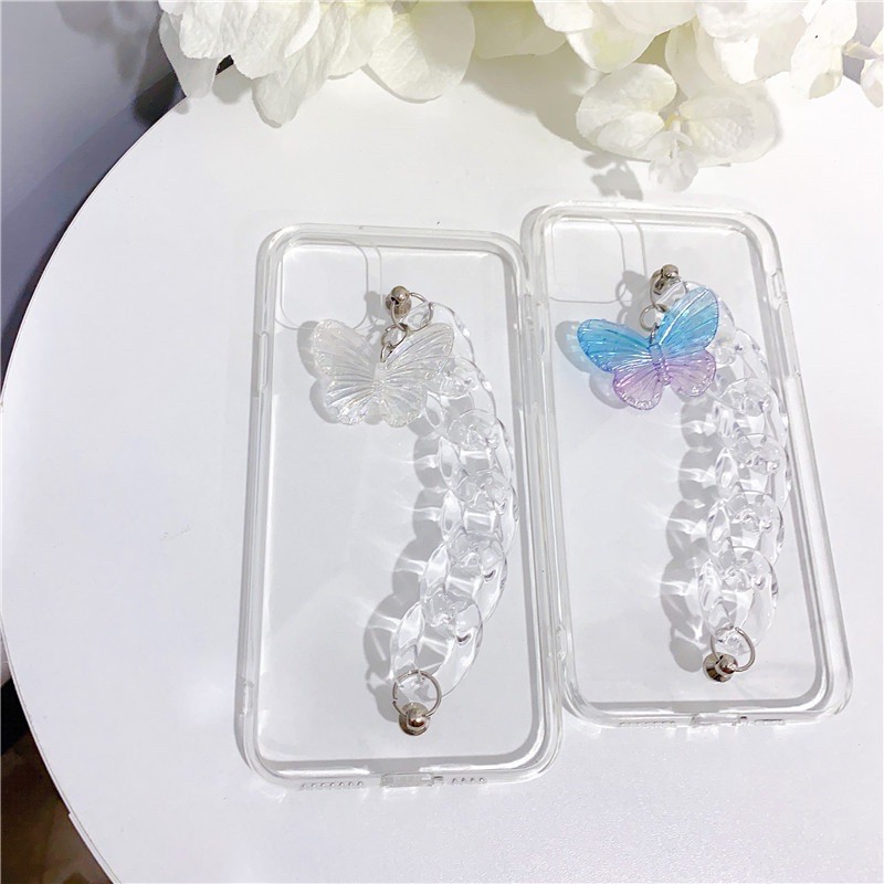 Case Chain Butterfly ALL PHONE TYPES! iPhone Oppo Vivo Xiaomi Samsung Y51 Y30 Y20s Y20 Y11 Y12s V20