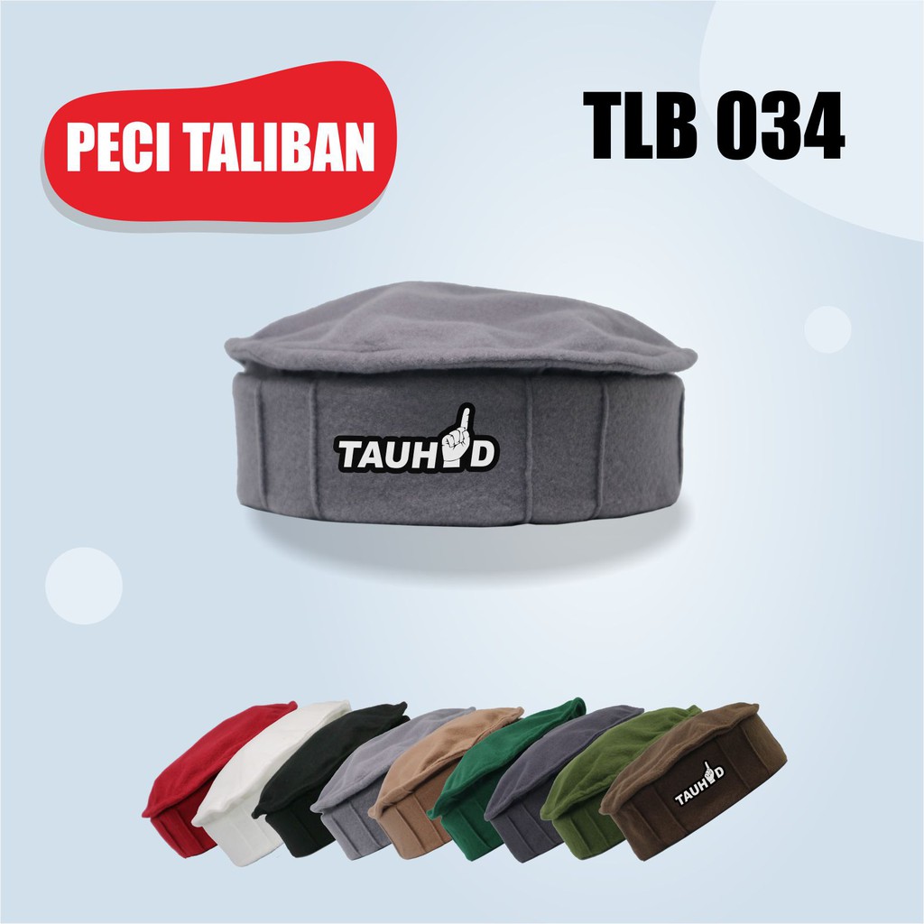 Peci Pakol Taliban Kaligrafi Tauhid Wahid Topi Muslim Rosalhat Kopiah Afganistan