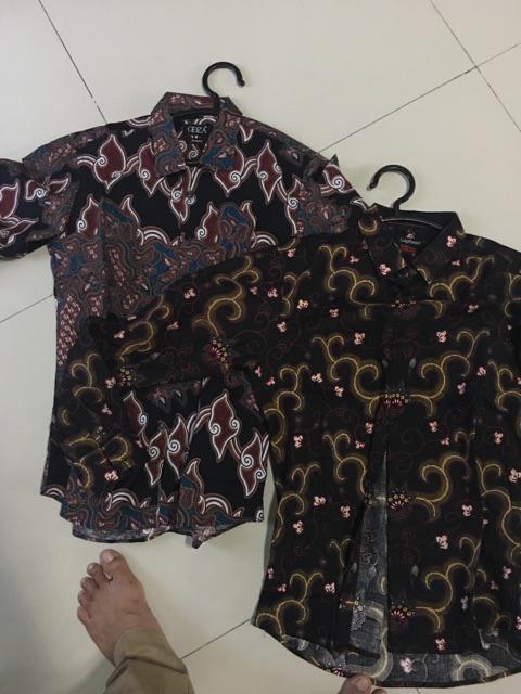 Lb346 Kemeja Batik Pria Slim Fit Warna Unik Linabatikdistro