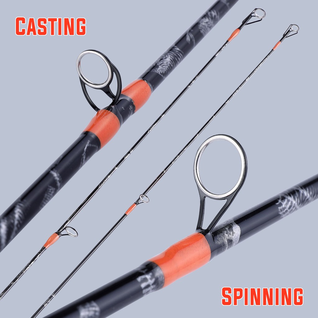 Sougayilang 2 Bagian 1.5M Spinning Casting Fishing RodTravel M Power 6-15LB Fishing Rod Fishing Gear