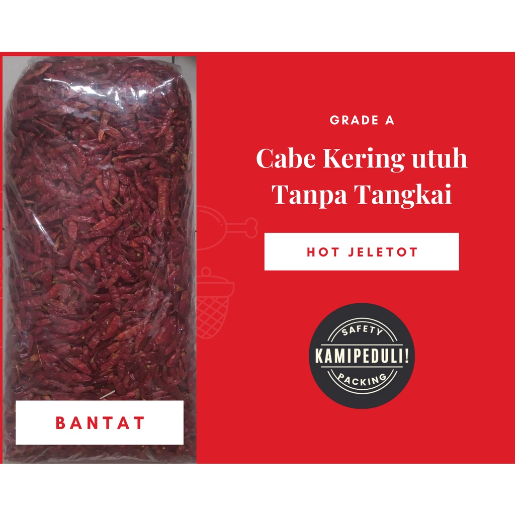 

KTr190 Cabe Pedas Kering Tanpa Tangkai Kemasan 5 Kg