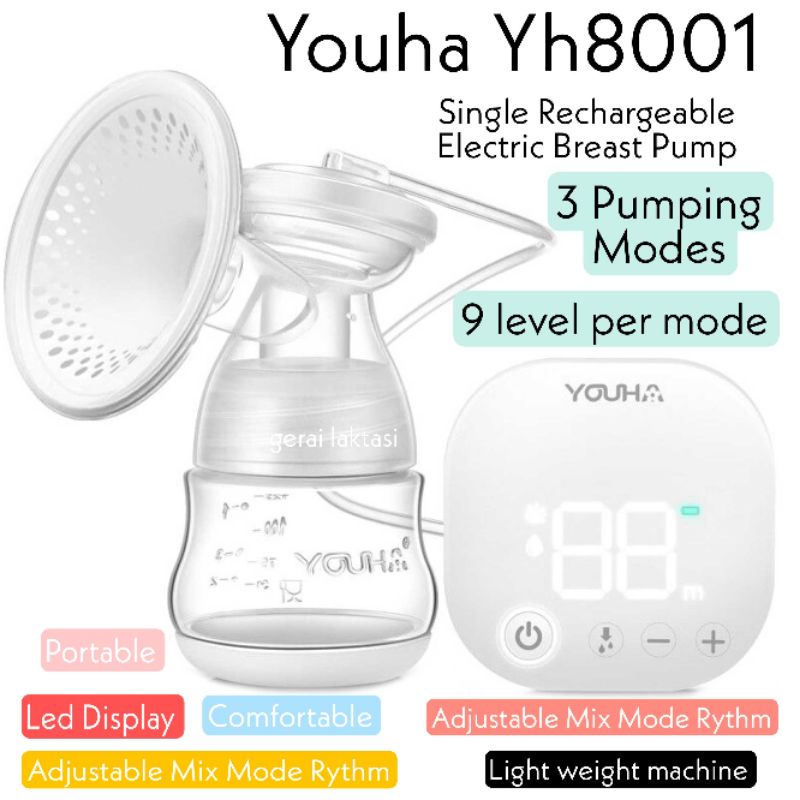 Youha YH8001 Single Rechargeable Electric Breast Pump