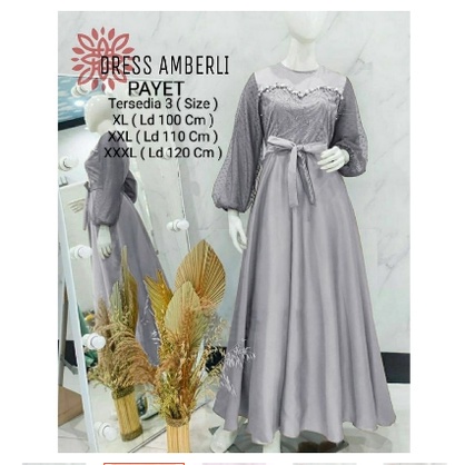 Gamis Perempuan Dewasa Terbaru Maxi Amberli Matt Moscrepe Ukuran Jumbo Model Kekinian Good qualty premium