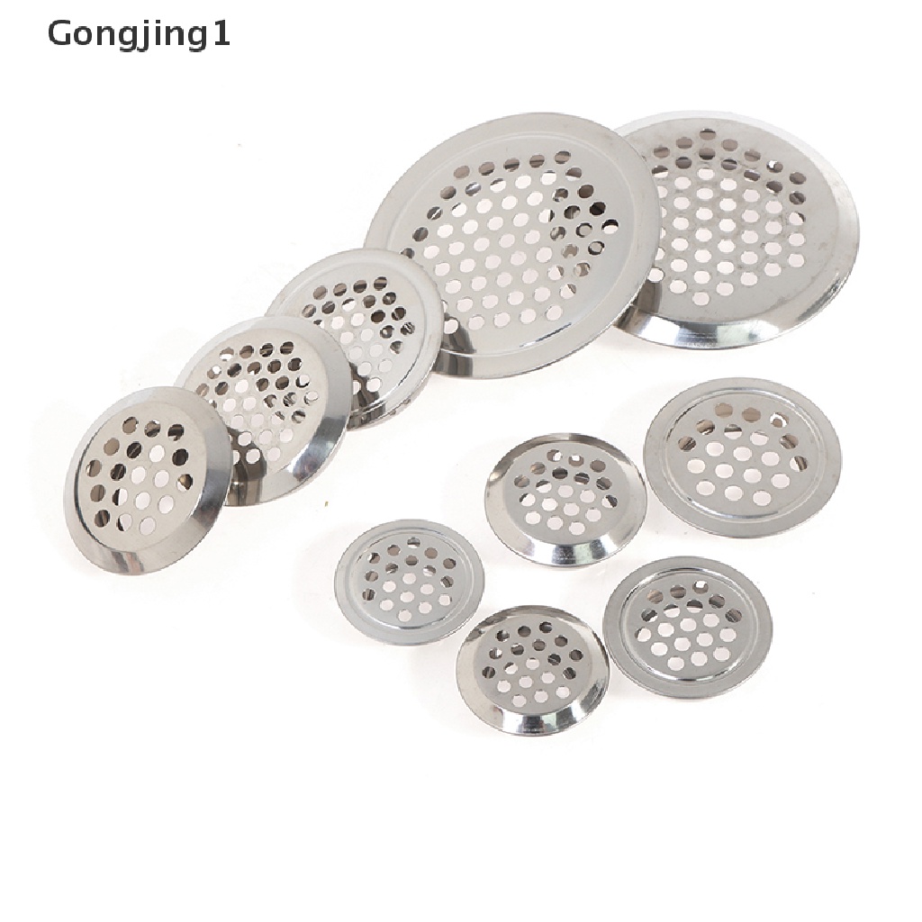 Gongjing1 10pcs / Set Louver Lubang Ventilasi Udara Kabinet Bentuk Bulat Diameter 19mm - 53mm