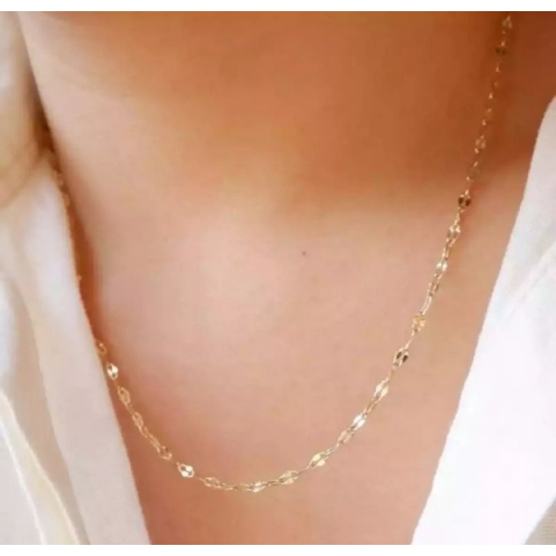 Kalung pecahkopi rosegold fashion wanita titanium original anti luntur dan karat