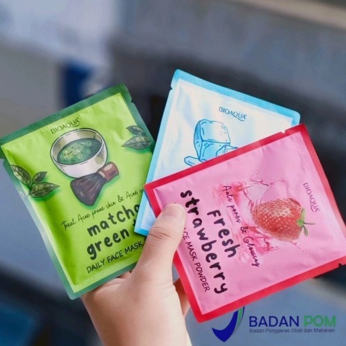 ✿ MADAME ✿ BIOAQUA DAILY FACE MASK POWDER SACHET MASKER BUBUK BPOM ORIGINAL