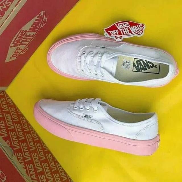 Sepatu Vans Authentic Putih Sol Pink Grade Ori Murah