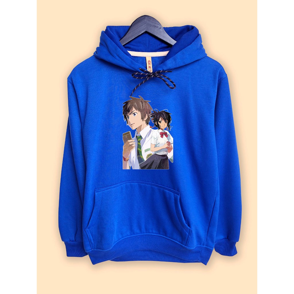jaket hoodie premium kimi no nawa taki and mitsuha anime japan